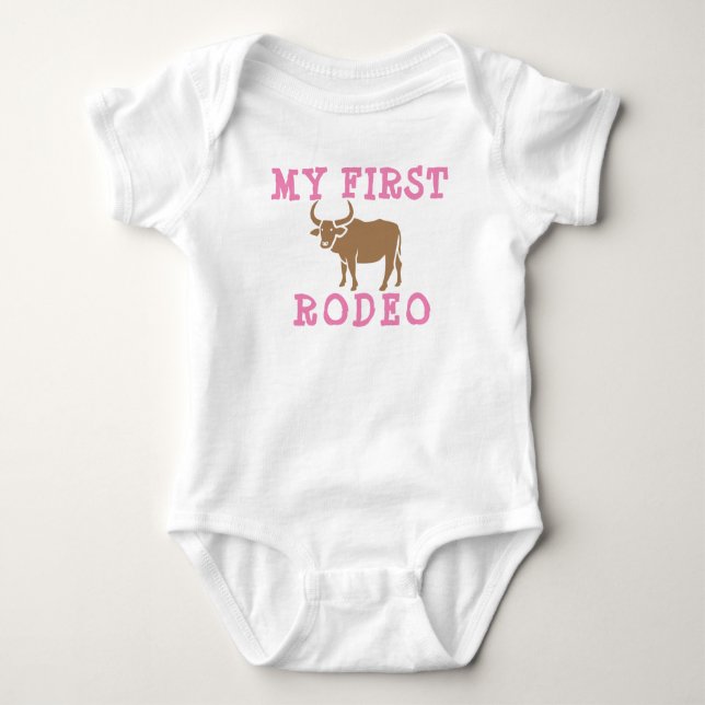 Body Mon premier rodéo Anniversaire fille 1er Cowboy We (Devant)
