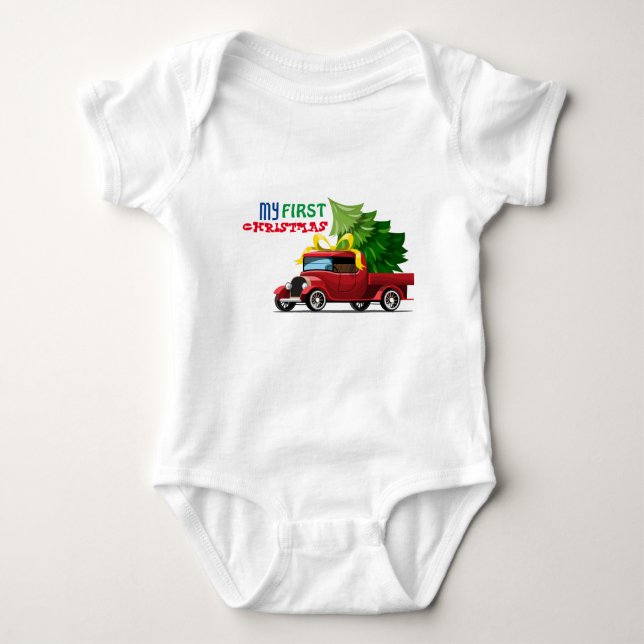 Body Mon premier vêtement de bébé de Noël (Devant)