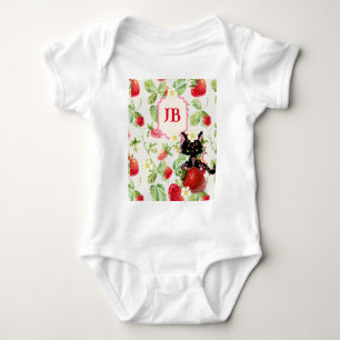 Body Monogramme de fraise personnalisée