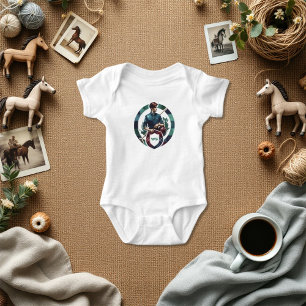 Body Monogramme de polo équestre classique Preppy Charm