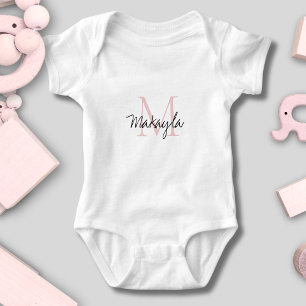 Body Monogramme Nom Rose Blush Script 