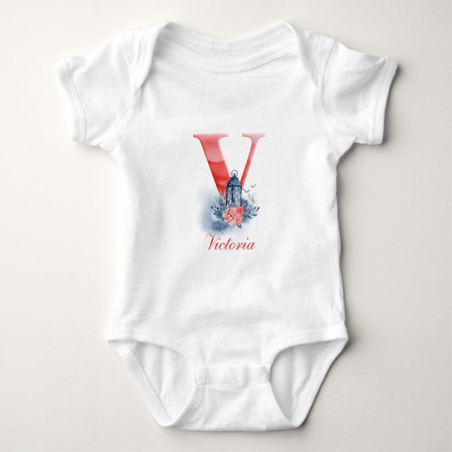 Body Monogramme personnalisé personnalisé | Bodysuit (Devant)