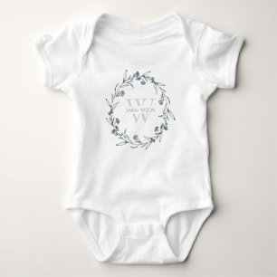 Body Monogramme simple et élégant de germe de laurier