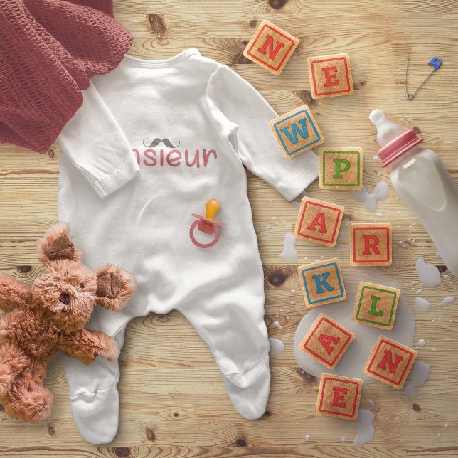 Body MONSIEUR Fun French Citation & Moustache (Créateur téléchargé)