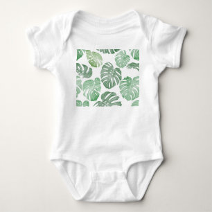 Body Monstre aquarelle, papier peint tropical transpare