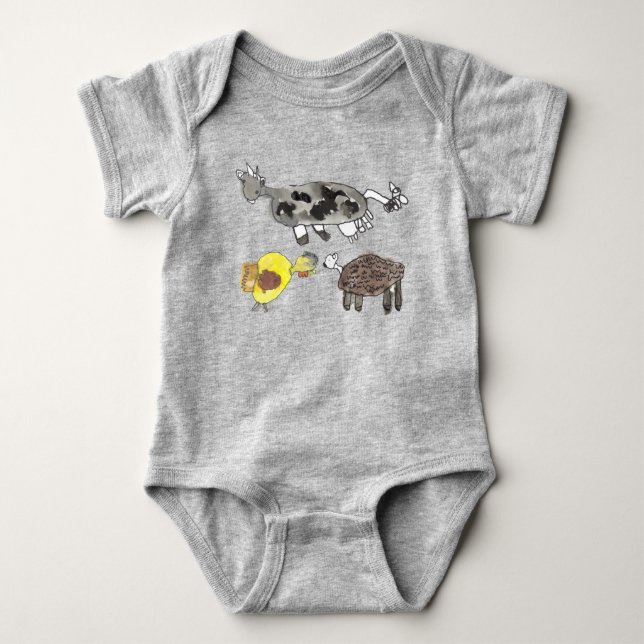 Body Moo, cluck, baa. Joli design animal pour les enfan (Devant)