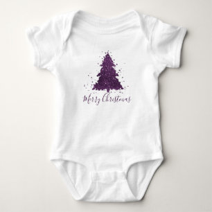 Body Moody Joyeux Noël Arbre pourpre de prune foncée