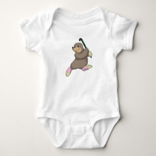 Body Moon au hockey avec chauve-souris de hockey