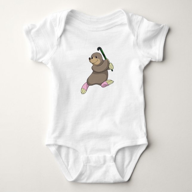 Body Moon au hockey avec chauve-souris de hockey (Devant)