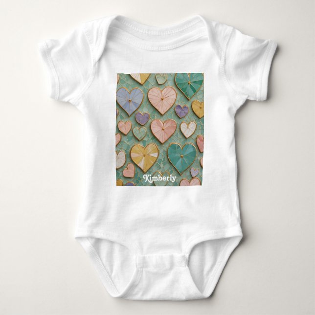 Body Mosaic Love : Coeurs Pastel (Devant)