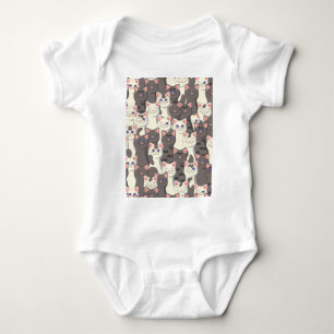 Body Motif de chats blancs et gris