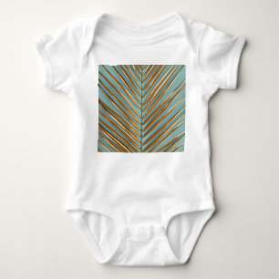 Body Motif de palme tropicale peint en or