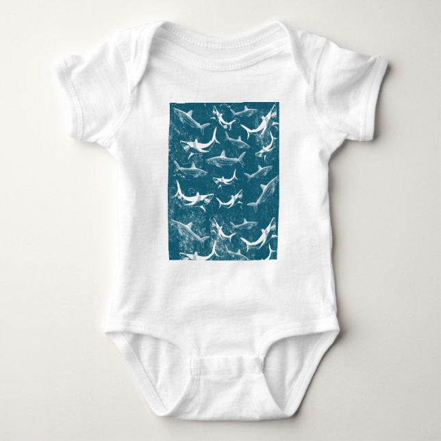 Body Motif de requin bleu en détresse  (Devant)