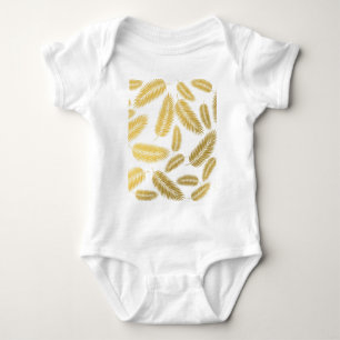 Body Motif Feuille Faux Gold Palm