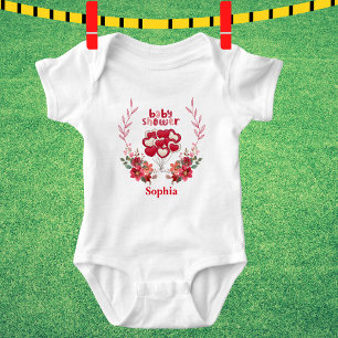 Body Motif floral de baby shower mignon personnalisé