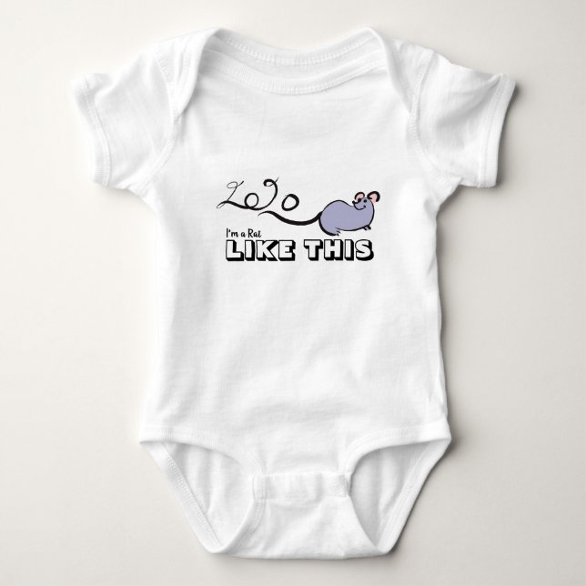 Body Mouse mignonne Cartoon Rat Nouvel An 2020 Bodysuit (Devant)