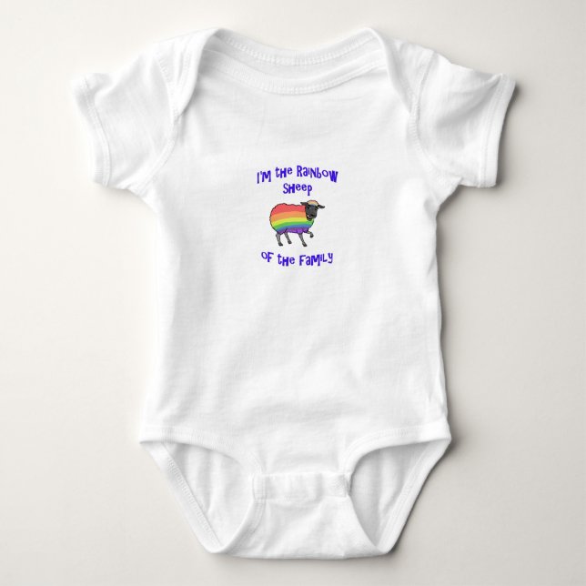 Body Mouton arc-en-ciel de la famille (Devant)