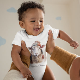 Body Moutons de Noël, personnalisable