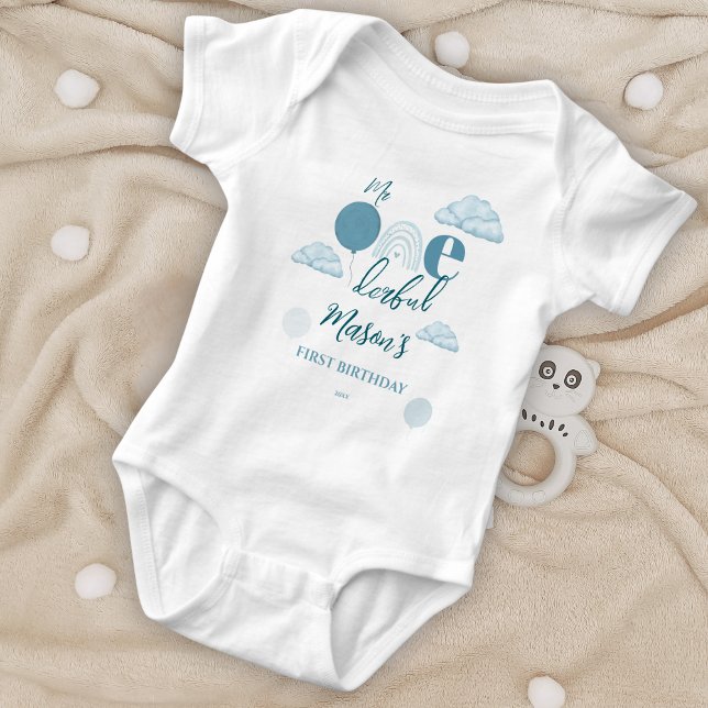 Body Mr Onederful Blue Cloud Boho First Birthday (Créateur téléchargé)