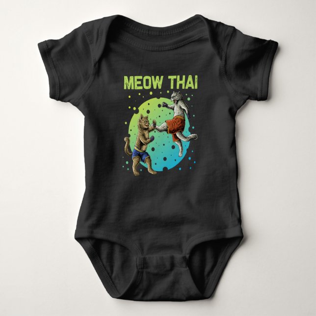 Body Muay Thai Cats Humour Thai Boxing Fighter (Devant)