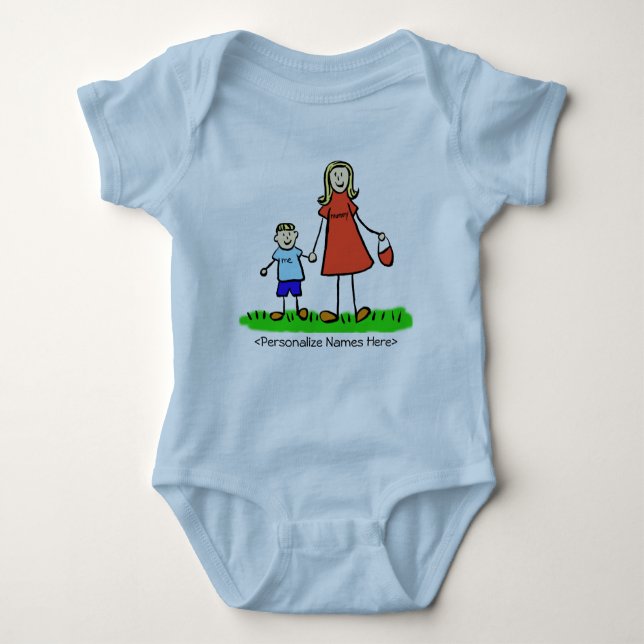 Body Mummy & Me Boy - Blond Mother & Son Shirts (Devant)