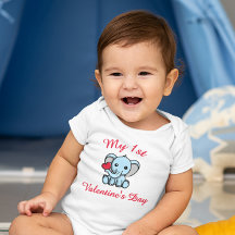 My 1st Valentine’s Day – Cute Elephant With Heart