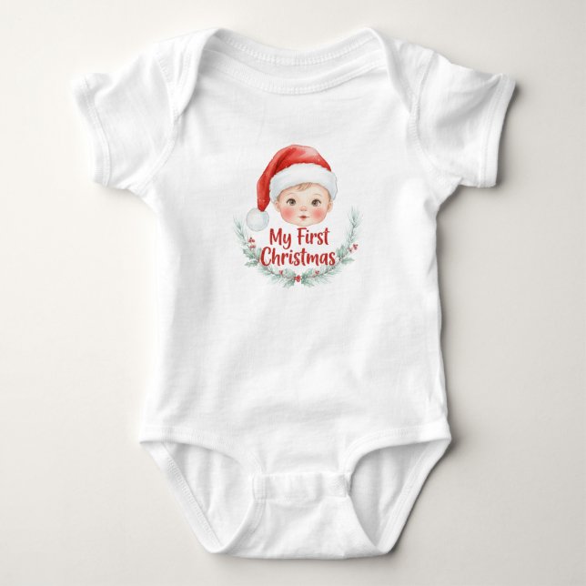 Body My First Christmas Baby Pine Holiday (Devant)