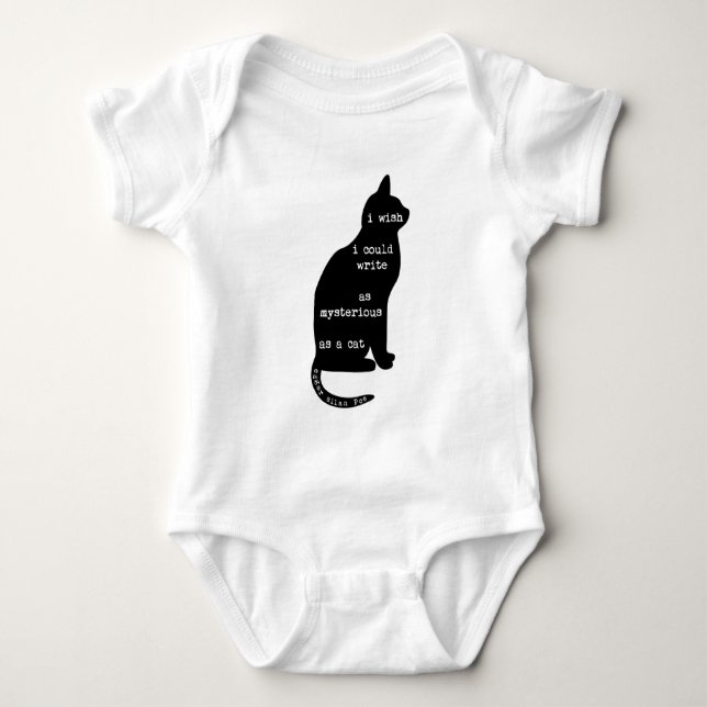 Body Mystérieux comme un chat Edgar Allan Poe Citation (Devant)