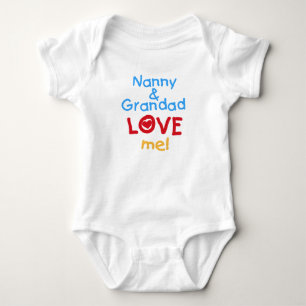 Body Nanny et grand-père m'aiment Baby T-shirt