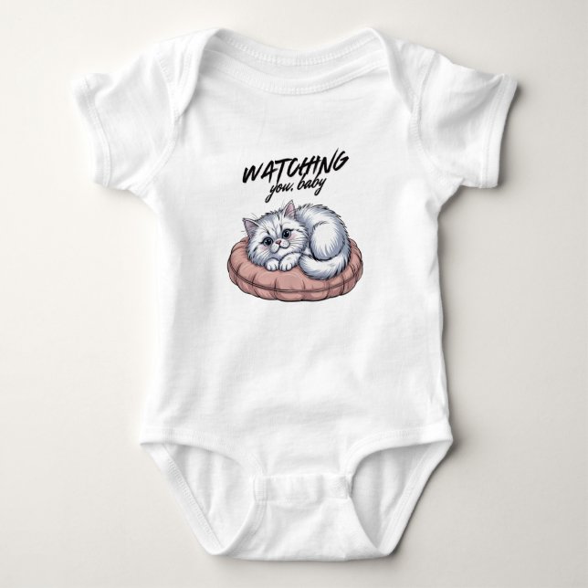 Body Napper de chat professionnel Funny Baby Bodysuit (Devant)