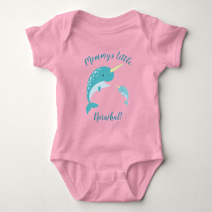 Body Narwhal Baby shower rose fille baleine