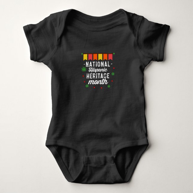 Body National Hispanique Mois du patrimoine Funny Cadea (Devant)