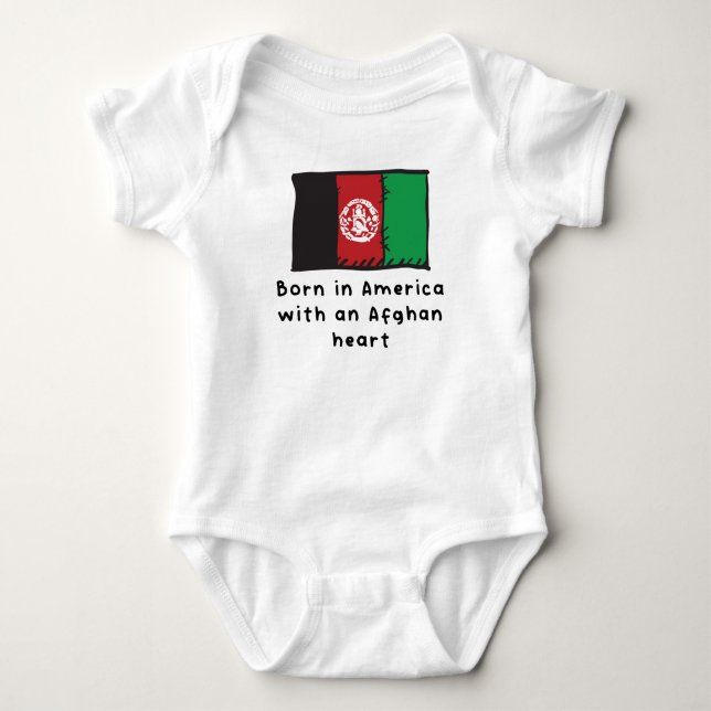 Body Né En Amérique Avec Un Coeur Afghan Cute Afghanis (Devant)