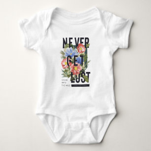 Body Ne jamais perdre le slogan floral
