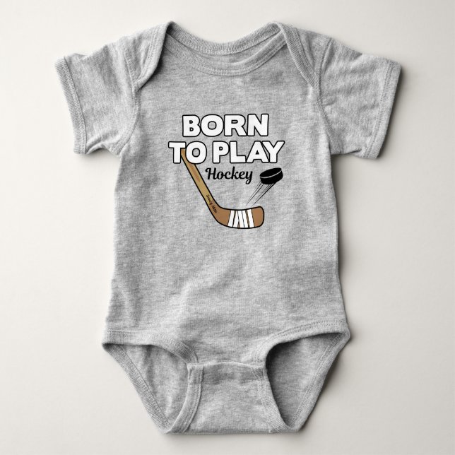 Body Né mignon pour jouer au bébé de hockey (Devant)