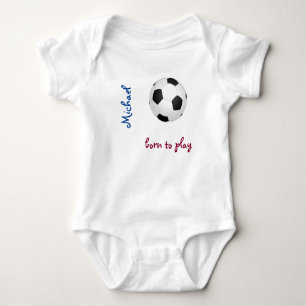 Body Né pour jouer au football de football Personnalise
