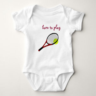 Body Né pour jouer, Tennis Ball et Racquet, Chic tenda