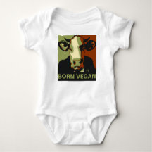 Né Vegan Camo Pop Art Cow Baby Jumper