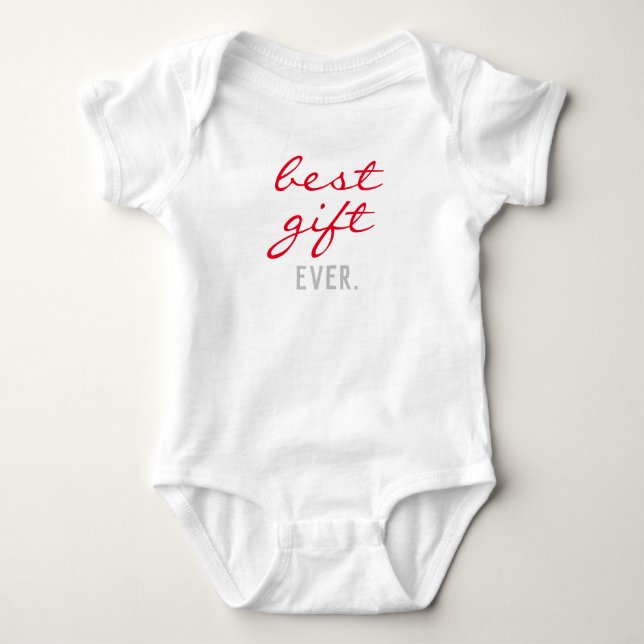 Body Noël "Meilleur cadeau à jamais" Fête et annonce (Devant)