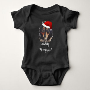 Body Noël noir Tan long haïr Doxie Santa Hat