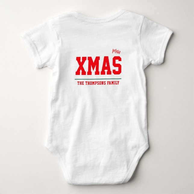 Body Noël personnalisé Baby Jersey couleur de la combin (Dos)