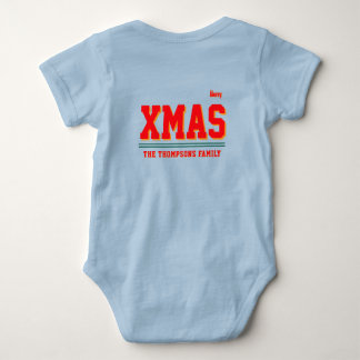 Body Noël personnalisé Baby Jersey couleur de la combin