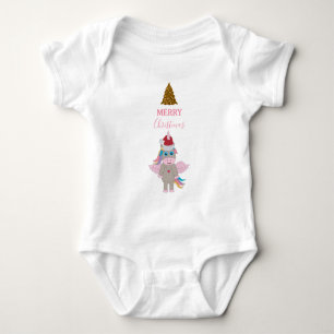 Body Noël Unicorne Santa Hat Gold Parties scintillant A