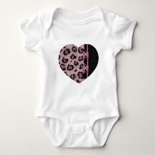 Body Nœuds en ruban imprimé léopard rose rockabilly RAB