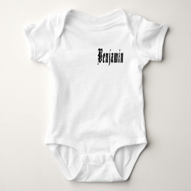 Body Nom Benjamin de conception noire,  (Devant)