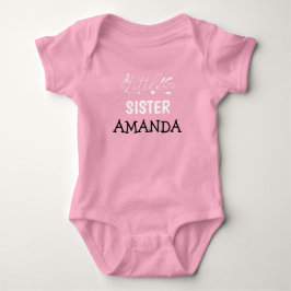 Body Nom de bébé Little Sister personnalisable pour pet