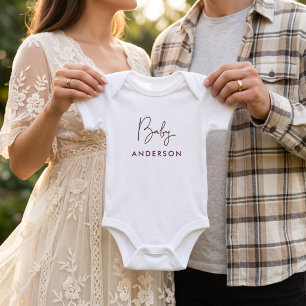 Body Nom de bébé personnalisé Bourgogne