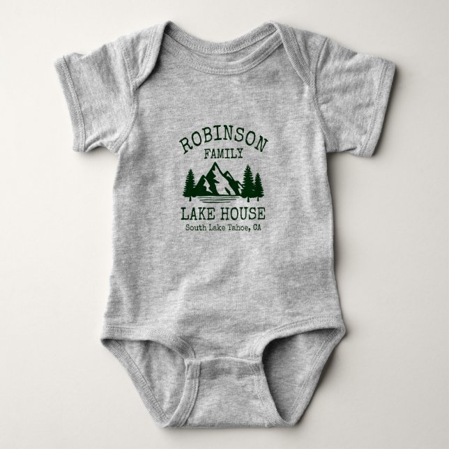 Body Nom de famille Lake House Forest Green Silhouette (Devant)