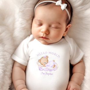 Body Nom de la fille du bébé nouveau-né Personnalisé po