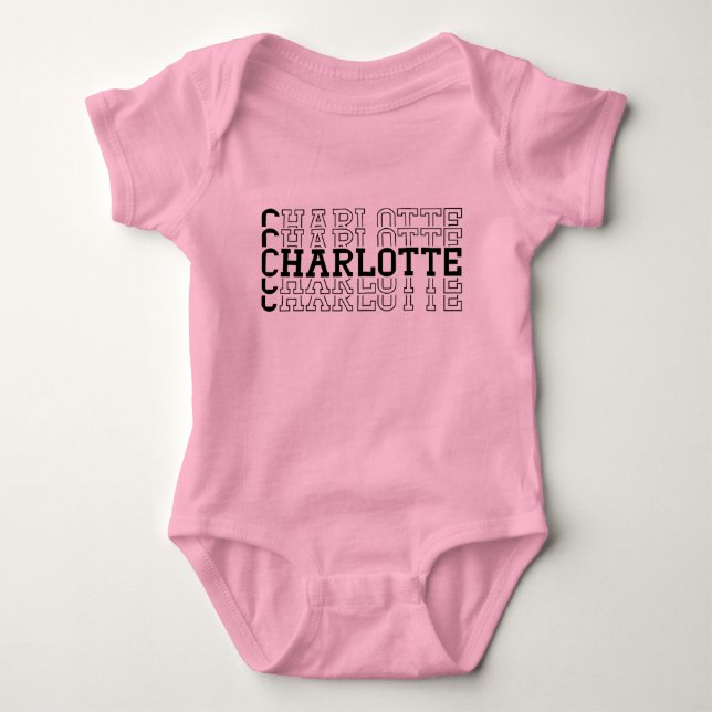 Body Nom de la fille personnalisée Charlotte empilée (Devant)